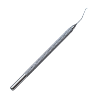 Seibel Ambidextrous Chopper, Angled, 15mm Bend to Tip, 0.5mm Olive Tip, Curved Interior Cutting Edge, Round Stainless Steel Handle, Overall Length 4-1/2" (115mm) 